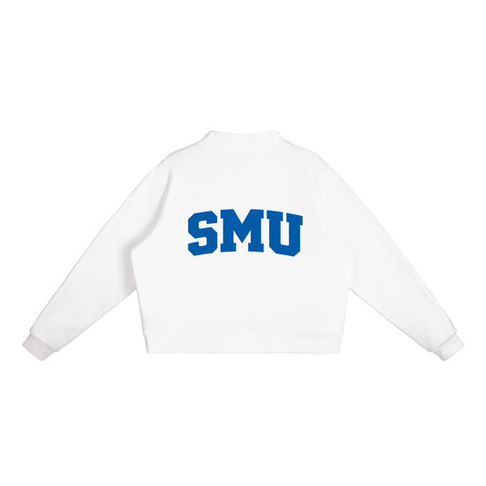 SMU Mock-Neck Crew Sweatshirt
