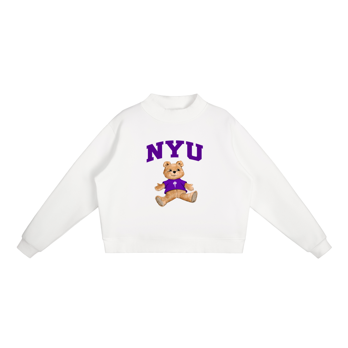NYU Mock-Neck Crew Sweatshirt