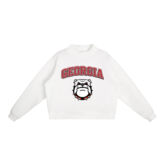 Georgia Mock-Neck Crew Sweatshirt