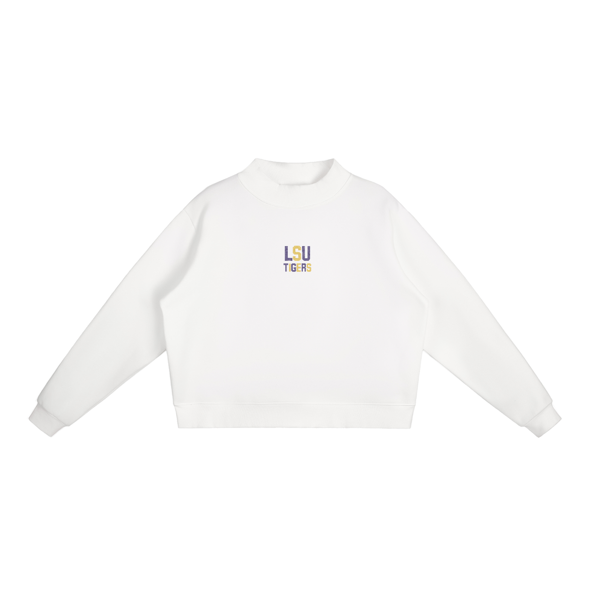 LSU Embroidered Mock-Neck