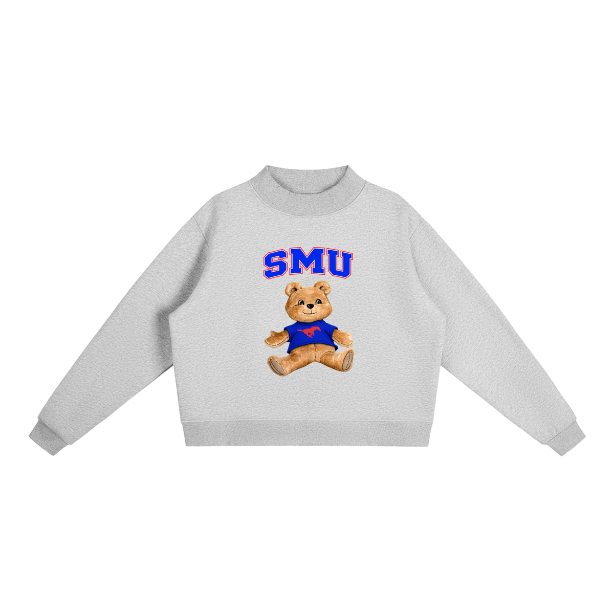 SMU Mock-Neck Crew Sweatshirt