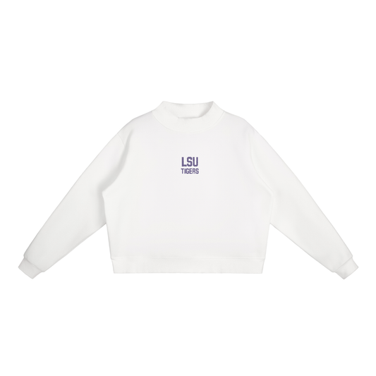 LSU Embroidered Mock-Neck