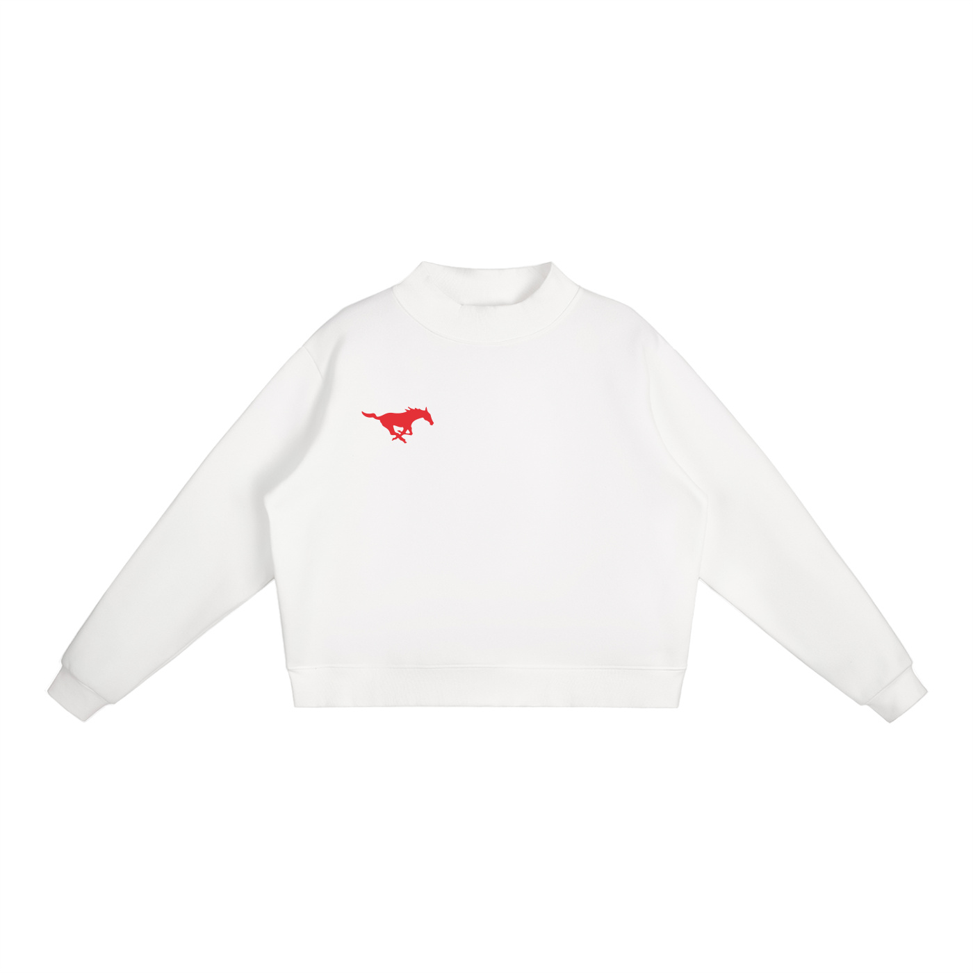 SMU Mock-Neck Crew Sweatshirt