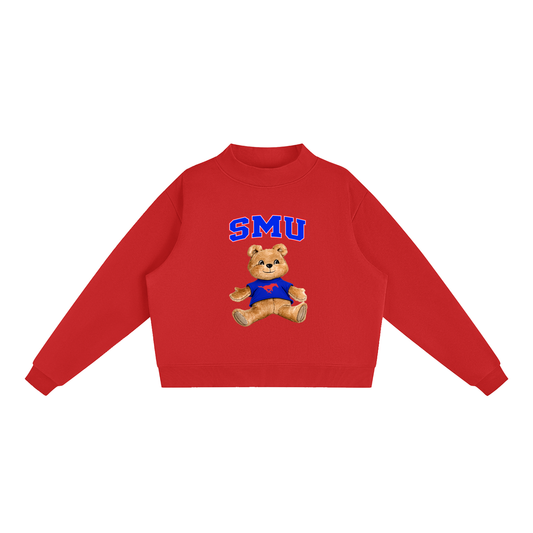 SMU Mock-Neck Crew Sweatshirt