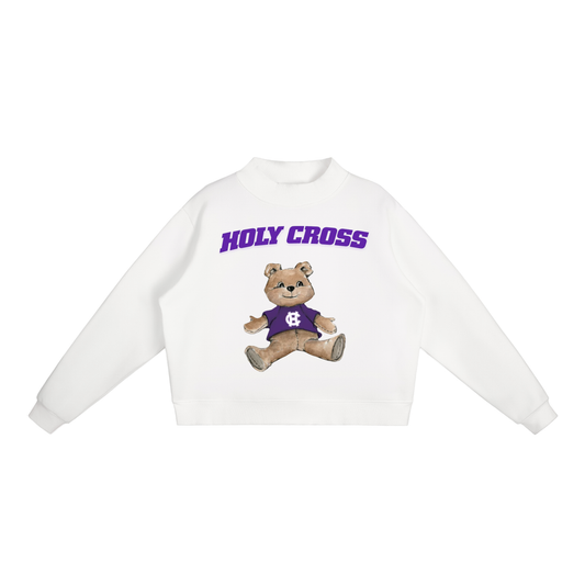 Holy Cross Mock-Neck Crew Sweatshirt