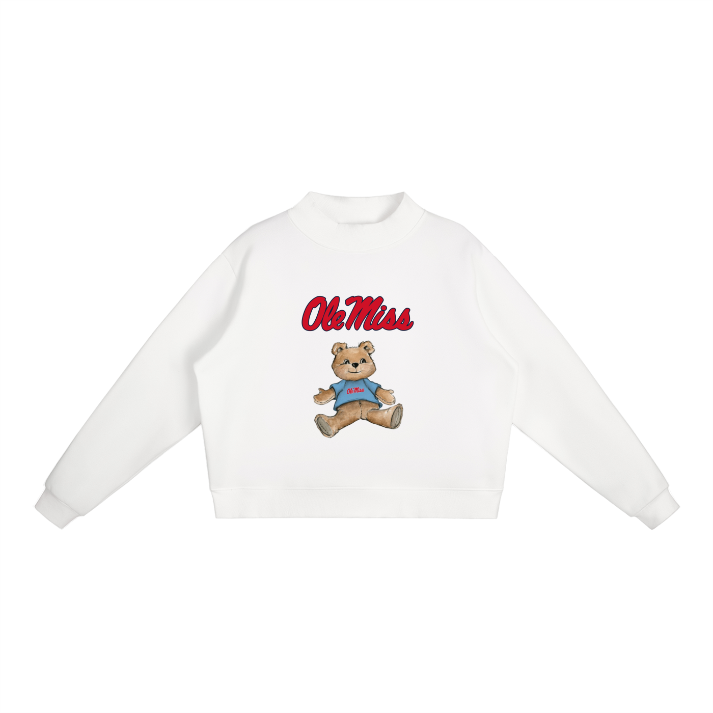 Ole Miss Mock-Neck Crew Sweatshirt