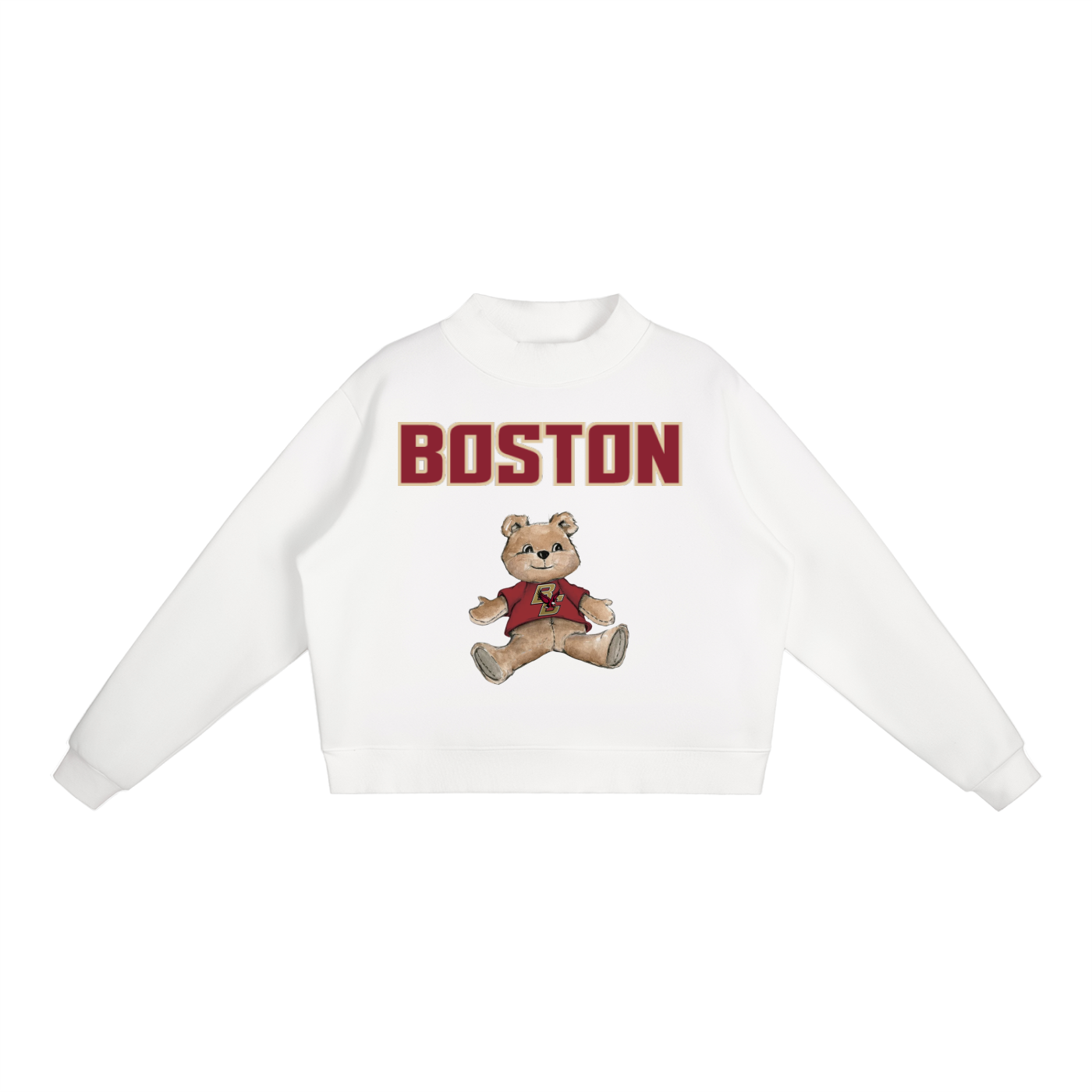 Boston College Mock-neck Crew Sweatshirt