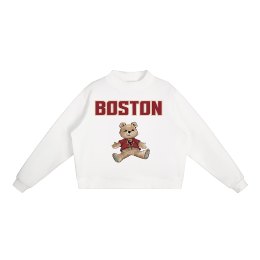 Boston College Mock-neck Crew Sweatshirt