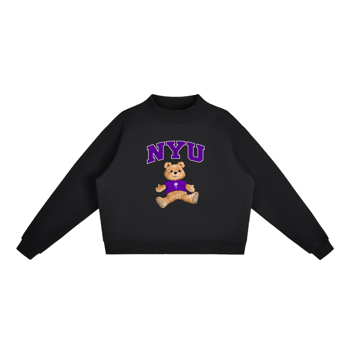 NYU Mock-Neck Crew Sweatshirt