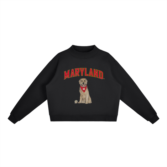 University of Maryland Mock-Neck Crew Sweatshirt