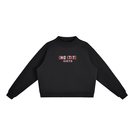 Ohio State Embroidered Mock-Neck