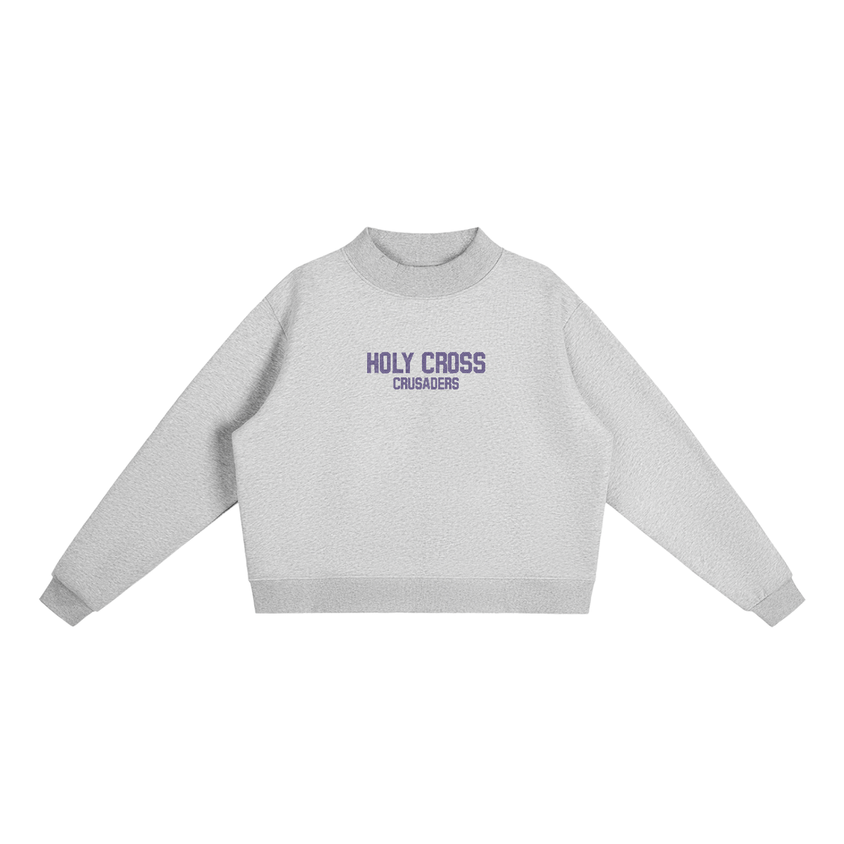 Holy Cross Embroidered Mock-Neck