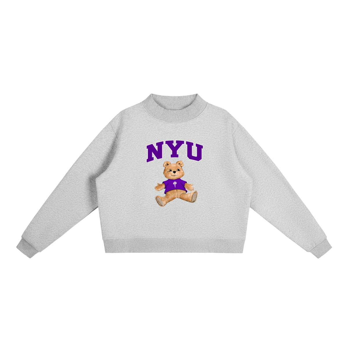 NYU Mock-Neck Crew Sweatshirt