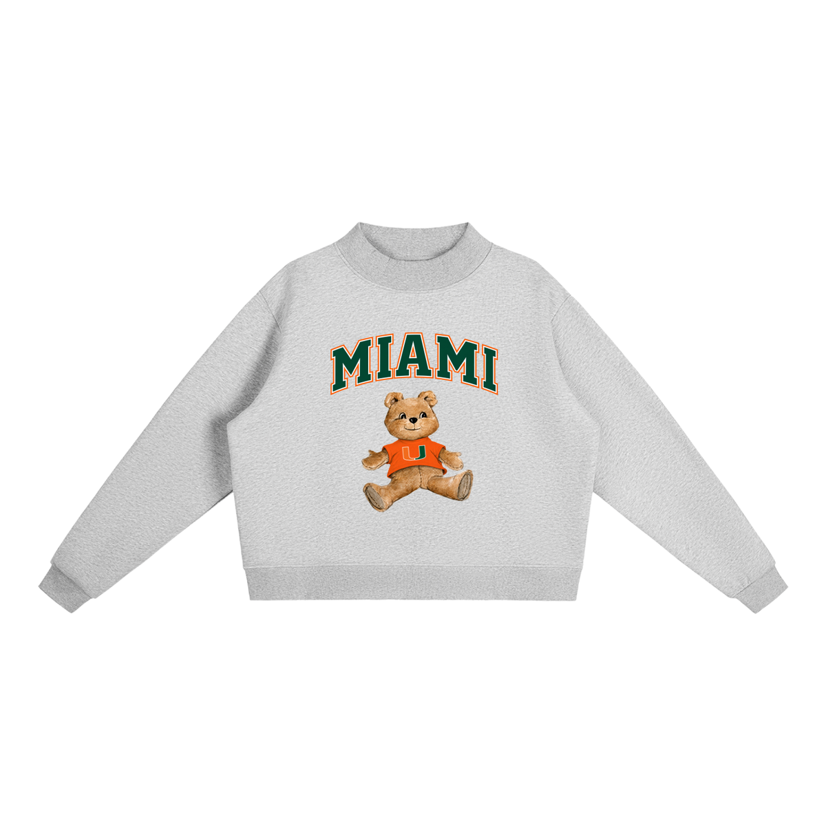 University of Miami Mock-Neck Crew Sweatshirt