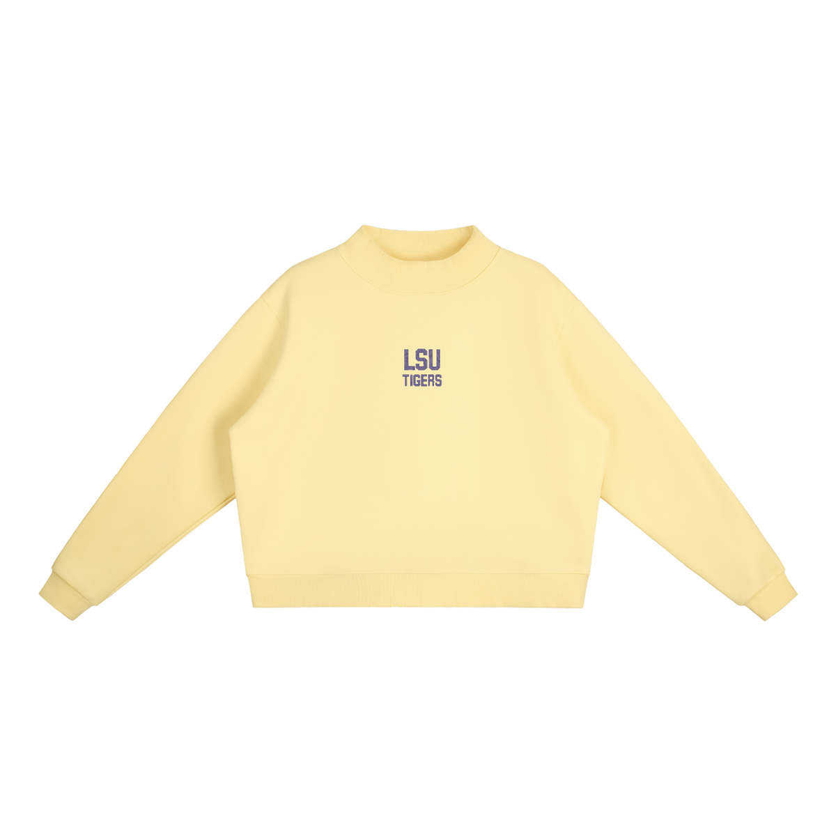 LSU Embroidered Mock-Neck