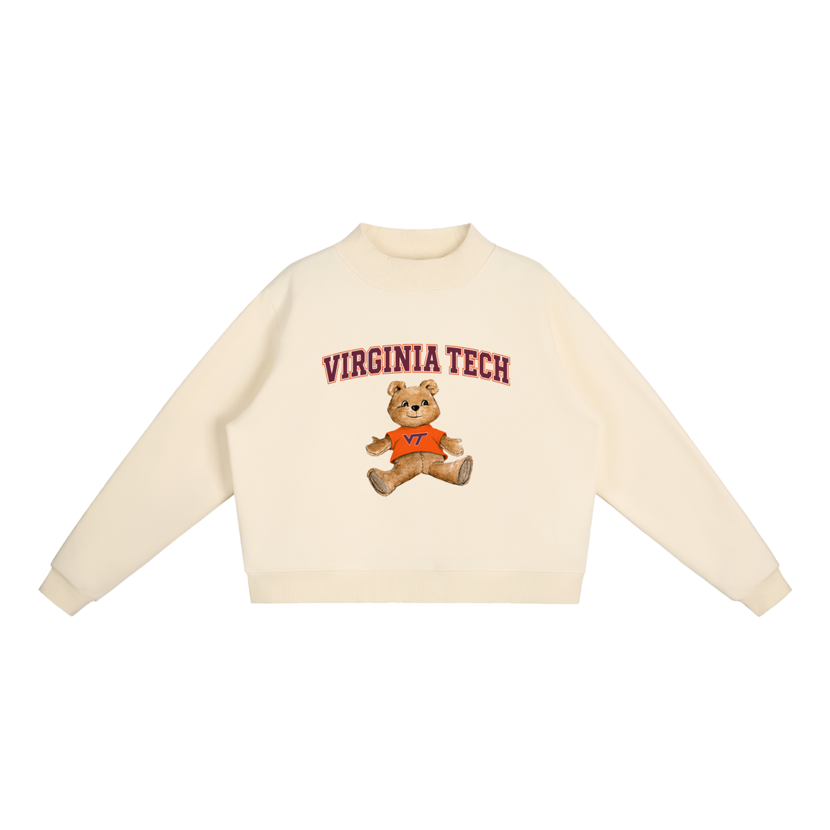Virginia Tech Mock-Neck Crew Sweatshirt