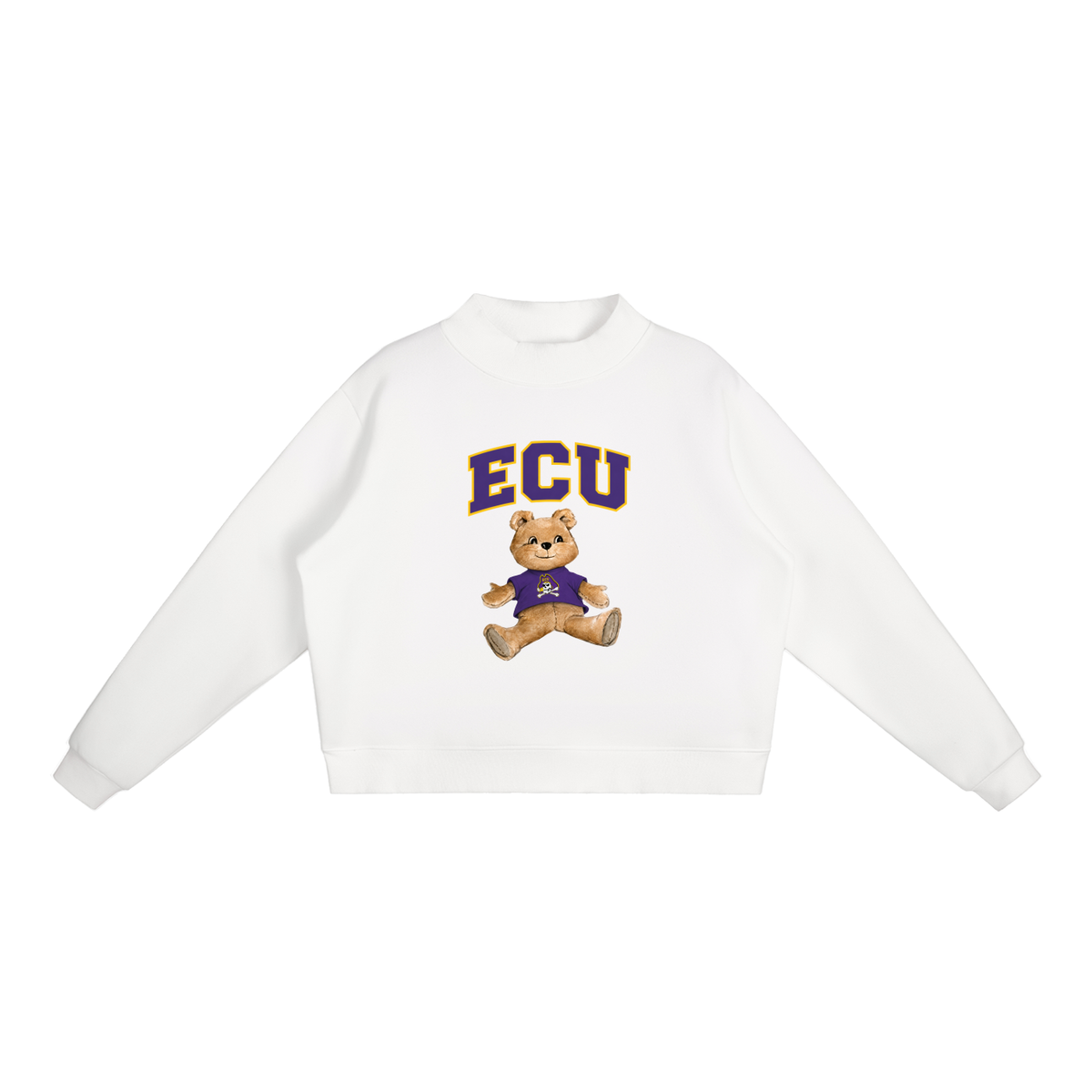 ECU Mock-Neck Crew Sweatshirt