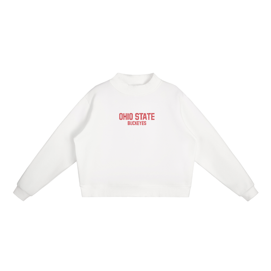 Ohio State Embroidered Mock-Neck