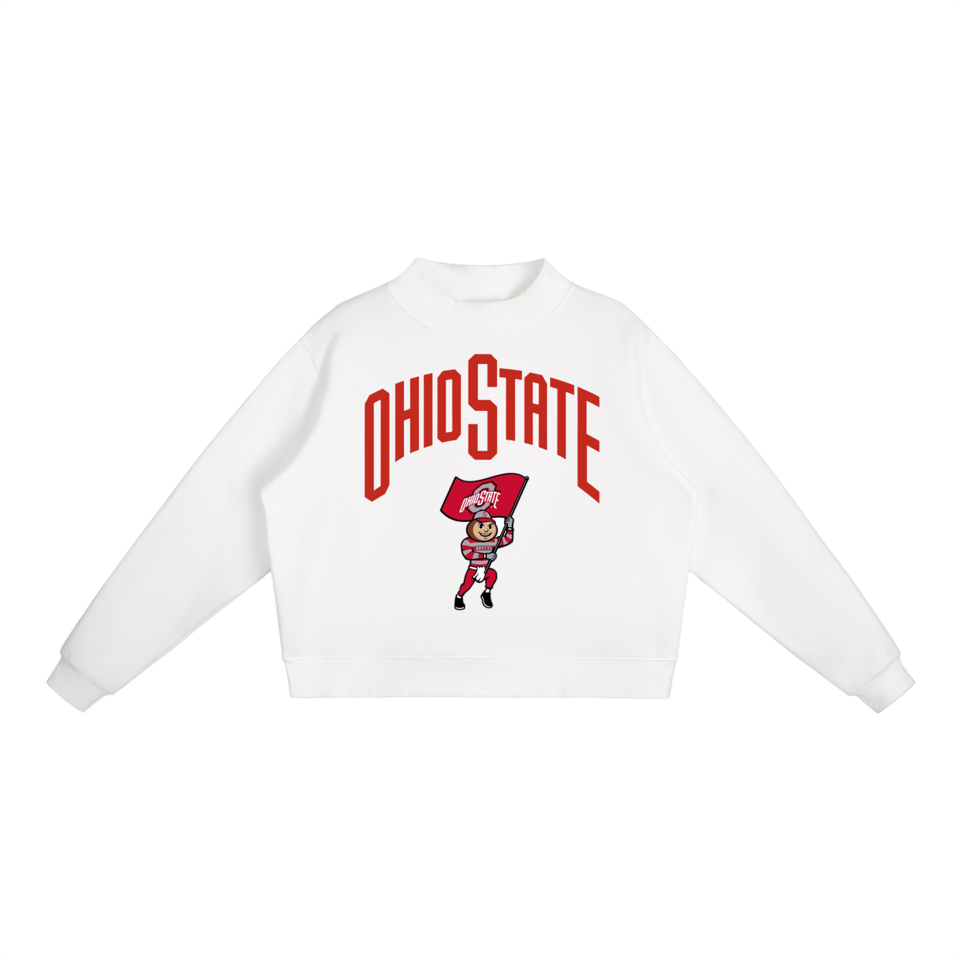 Ohio State Mock-Neck Crew Sweatshirt