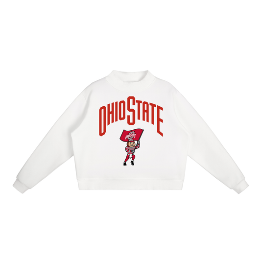 Ohio State Mock-Neck Crew Sweatshirt