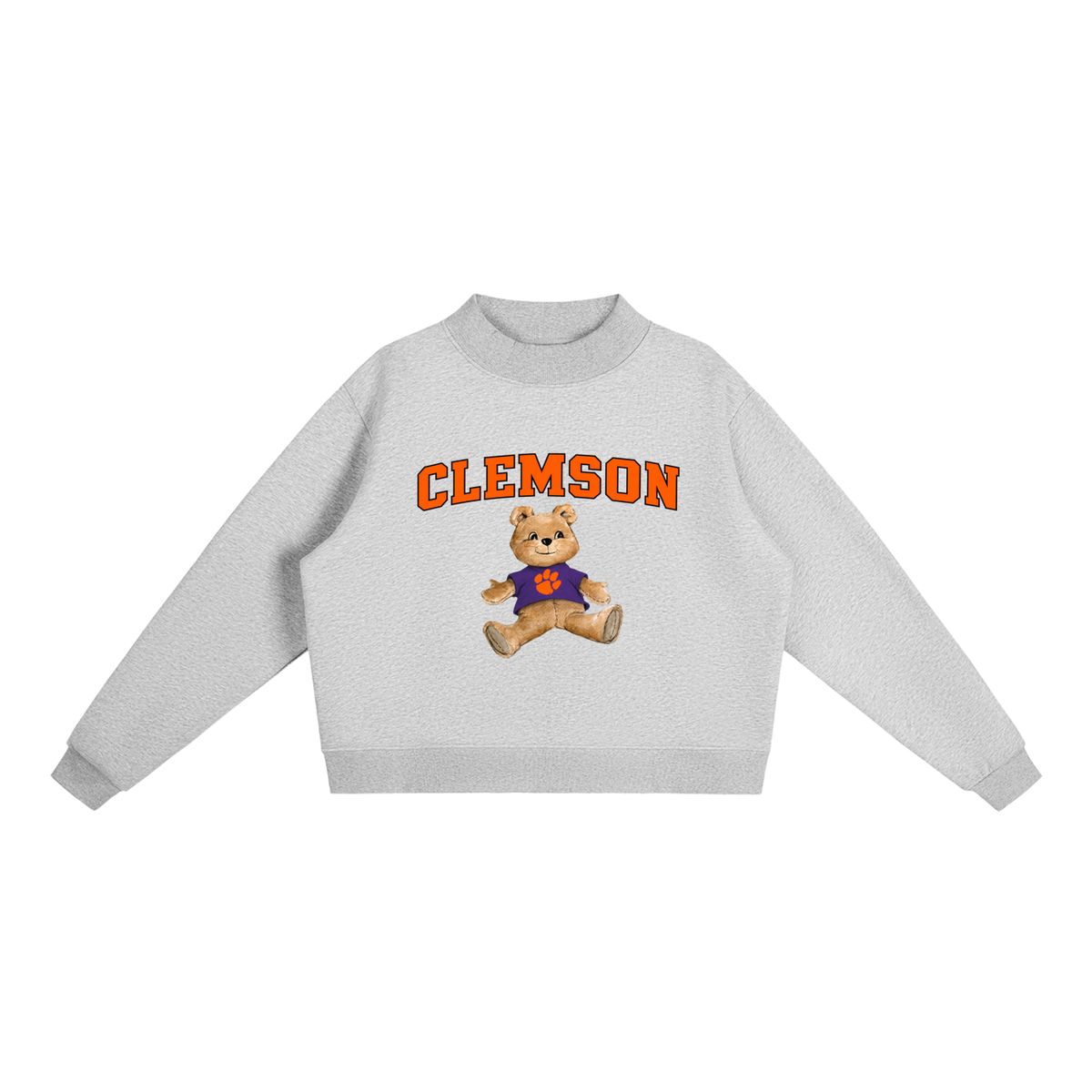 Clemson Mock-Neck Crew Sweatshirt