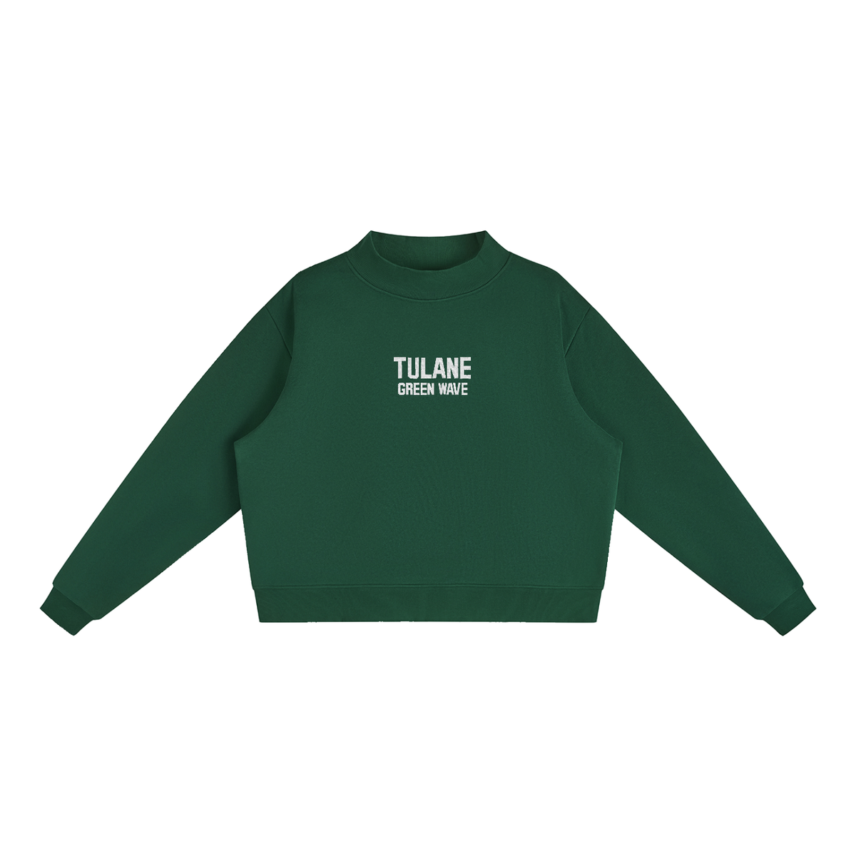 Tulane Embroidered Mock-Neck