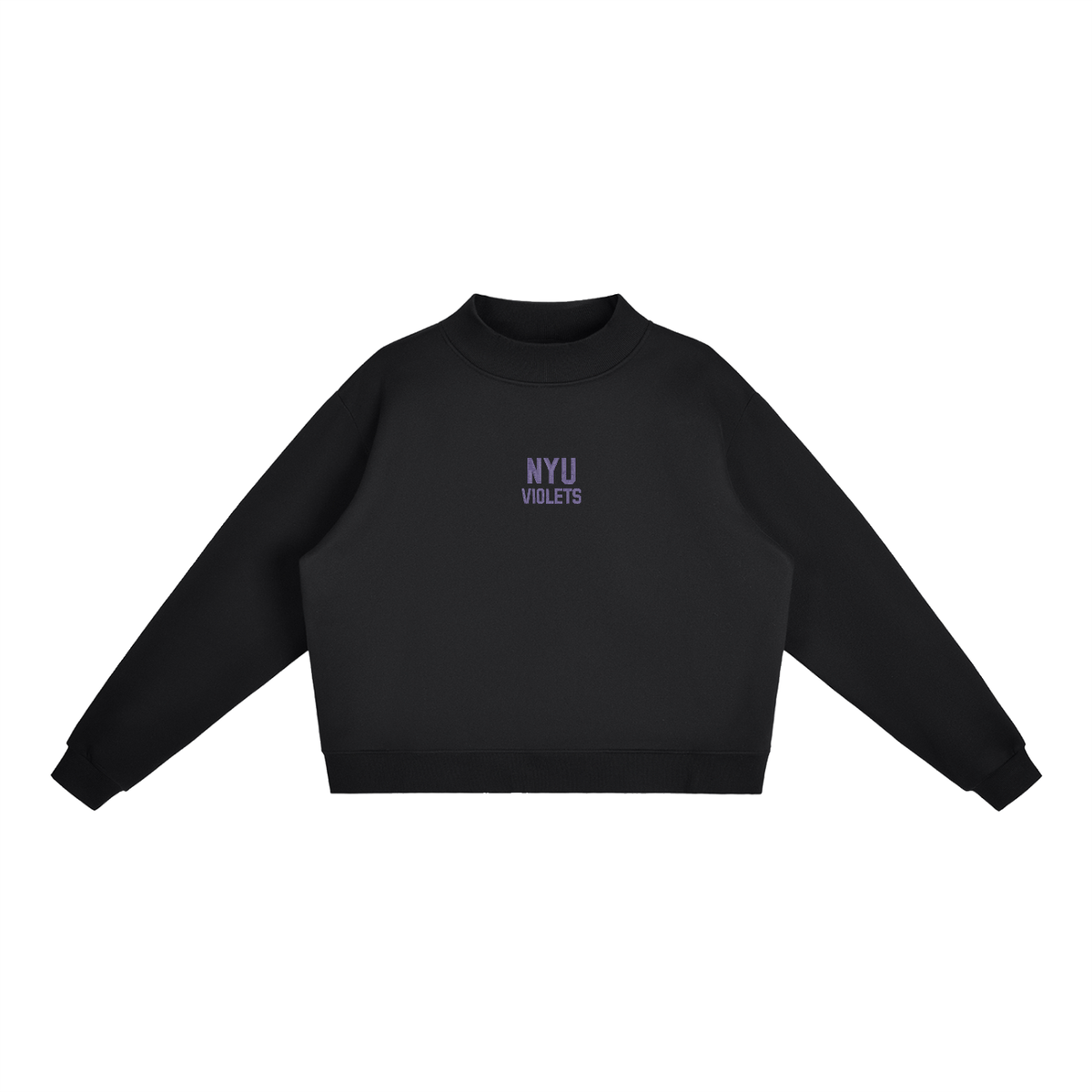 NYU Embriodered Mock-Neck
