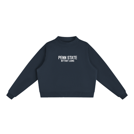Penn State Embroidered Mock-Neck
