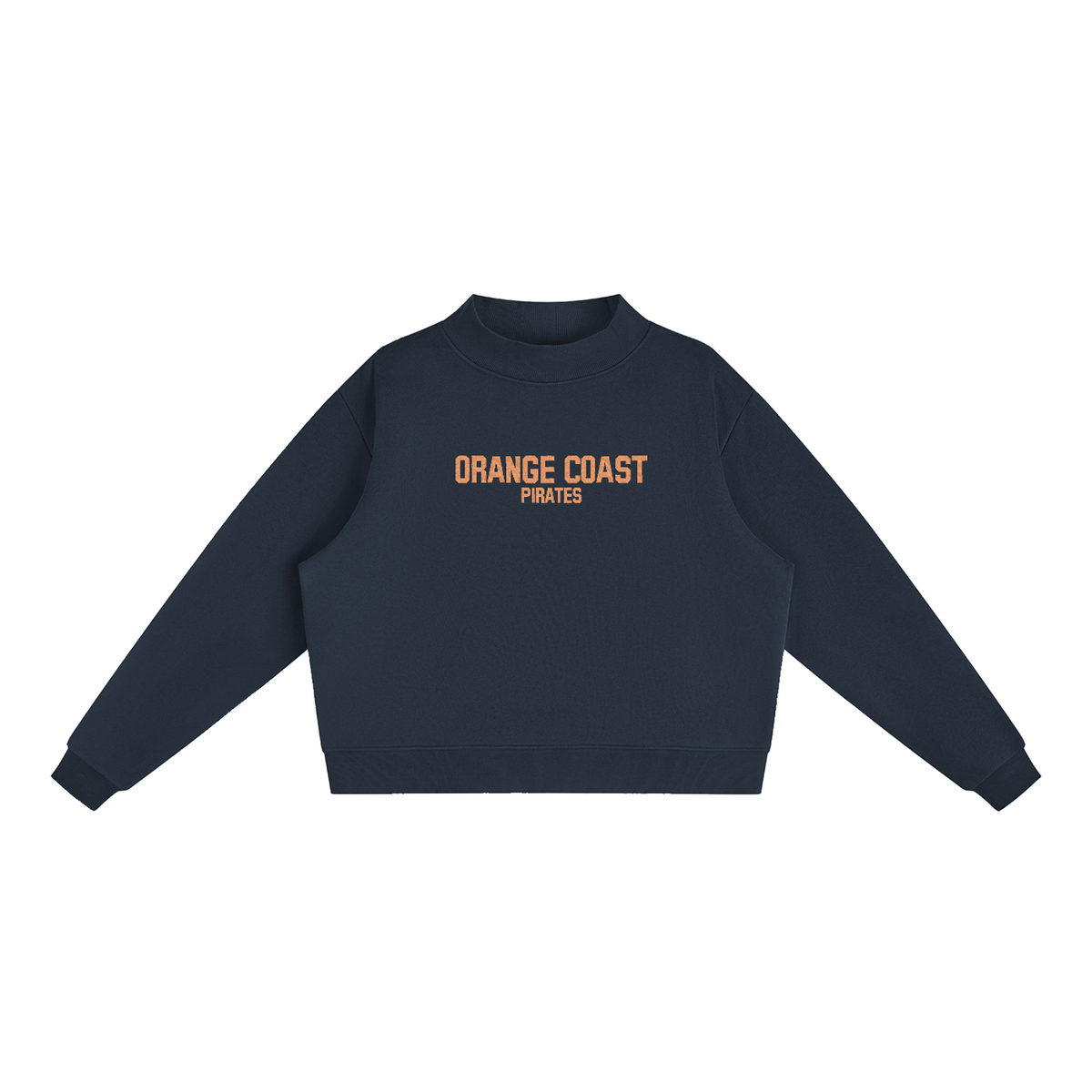 Orange Coast Embroidered Mock-Neck