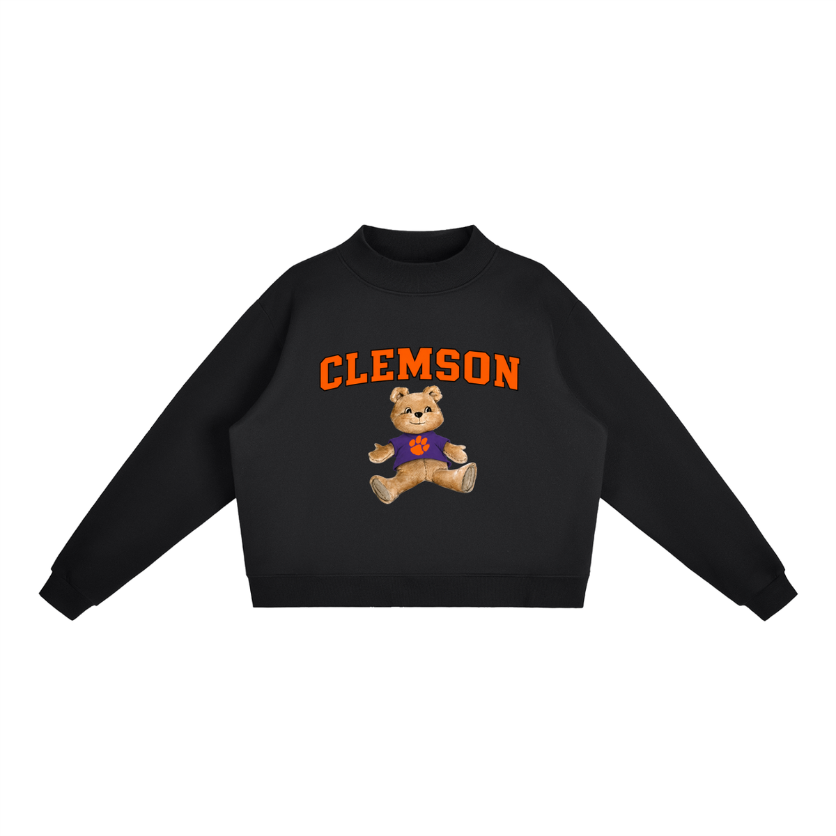 Clemson Mock-Neck Crew Sweatshirt