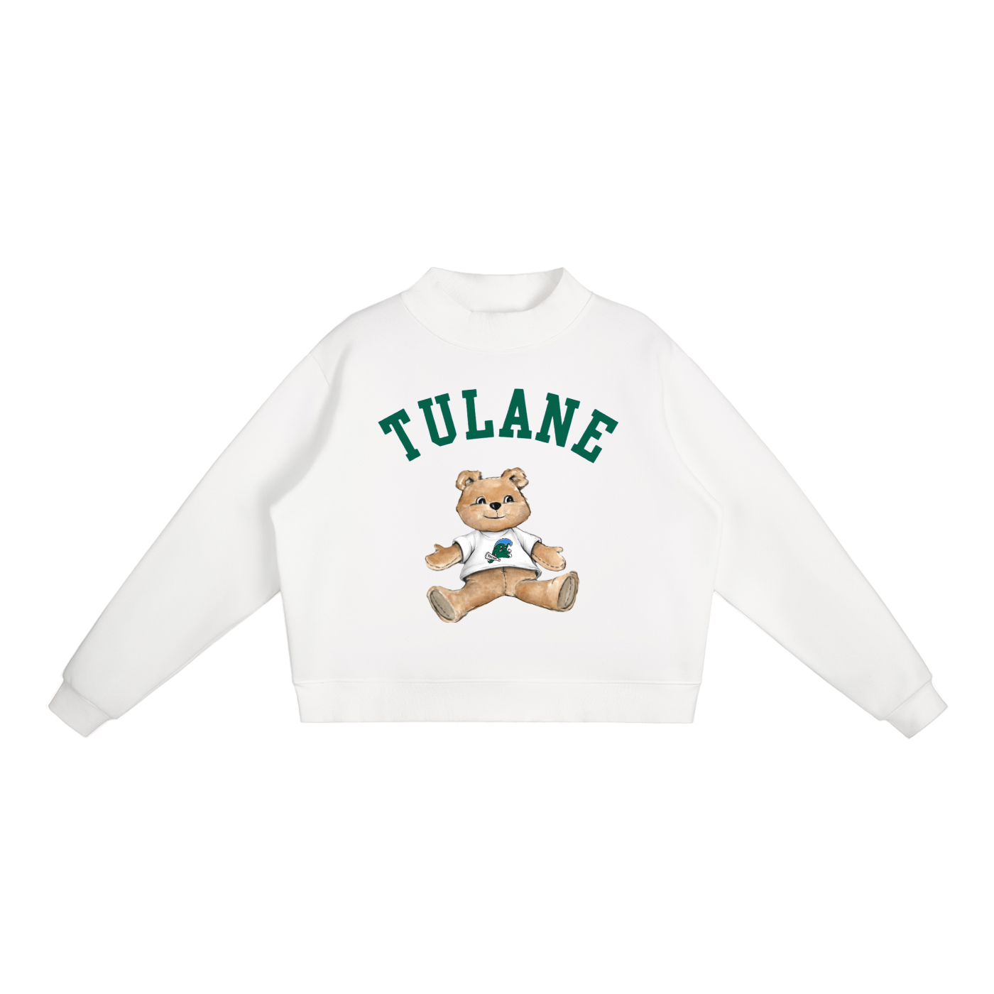 Tulane Mock-Neck Crew Sweatshirt