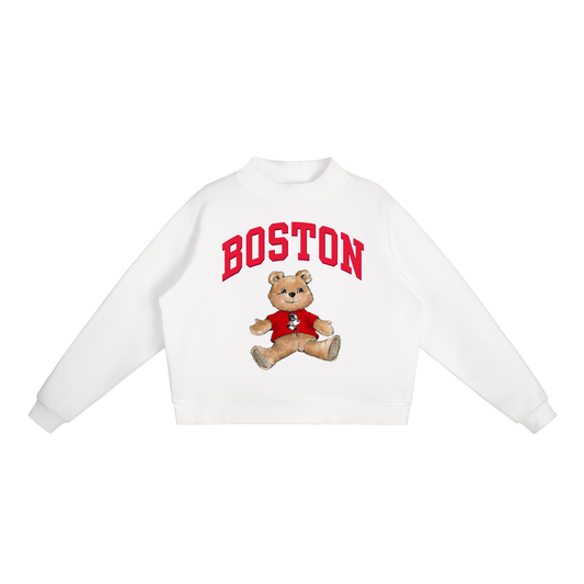 Boston University Mock-Neck Crew Sweatshirt
