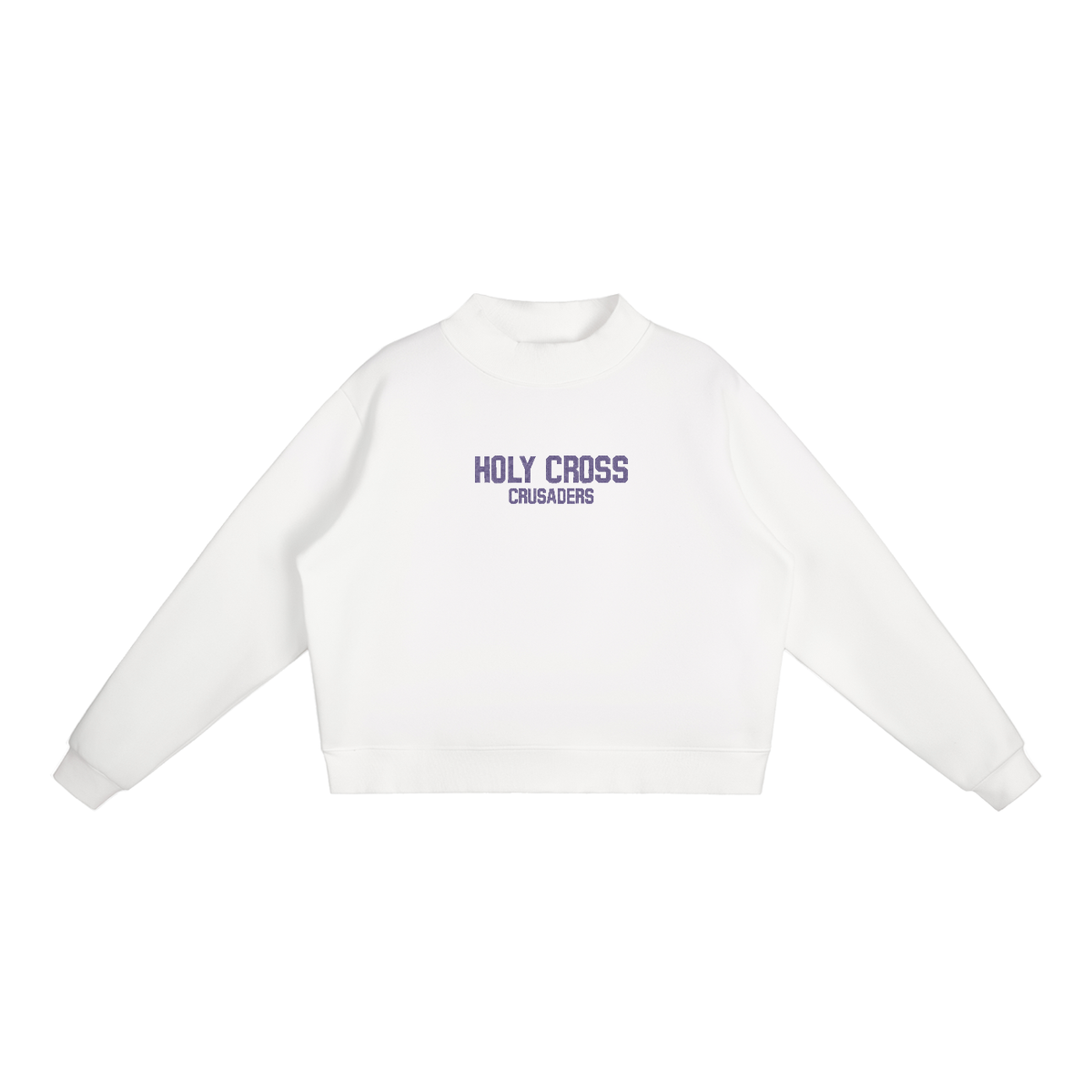 Holy Cross Embroidered Mock-Neck