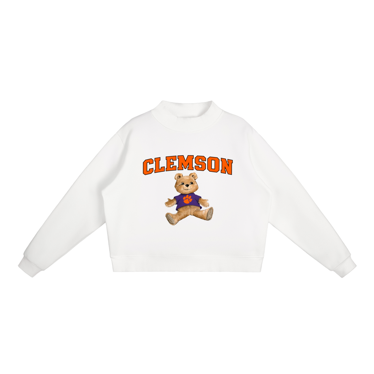 Clemson Mock-Neck Crew Sweatshirt